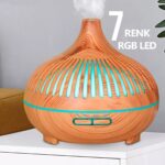 Bood Technology Hava Nemlendirici Vazo LED Lamba Aroma Difüzörü Koku Giderici Oda Kokusu Buhar Makinesi