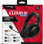 Hyperx Cloud Iıı S – Çoklu Platform Için Kablosuz Oyun Kulaklığı, 2,4 Ghz, Bluetooth, 120 Saate Kadar Pil Ömrü 2,4 Ghz / 200 Saat Bluetooth, 53 mm Açı Sürücüler, Çıkarılabilir Mikrofon – Siyah - Görsel 2