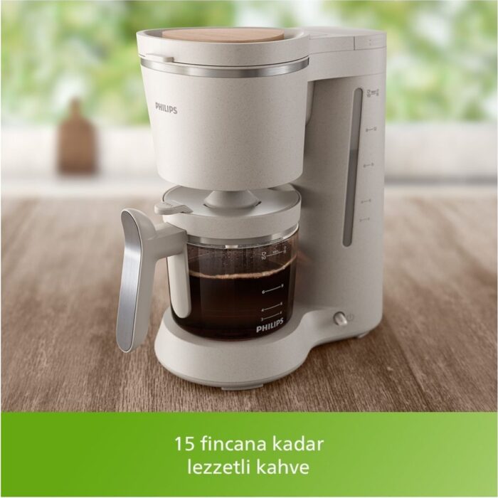 Philips ECO Conscious Edition Filtre Kahve Makinesi 1,2 L, 15 Fincan Kapasiteli, Otomatik Kapanma ve Cam Sürahi - Görsel 4