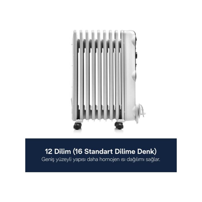 DeLonghi Radyatör 2500 W Güç 12 Dilim Gerçek Enerji Teknolojisi ile Verimli Isıtma - Görsel 3
