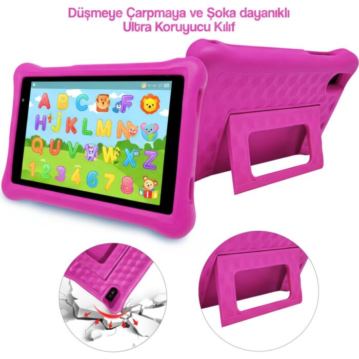 Npo NPK01PRO 8" 1280X800 IPS Ekran 4gb 64GB ANDROID14 A523 2.0ghz Antişok Kılıf Çocuk Tableti - Görsel 5