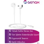 Genax iPhone 11 Pro / 11 Pro Max / 14 Pro / 14 Pro Max Uyumlu Tak Çalıştır Lightning Kulaklık - Görsel 5
