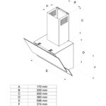 Simfer 8704 60 cm Beyaz Eğik Cam Davlumbaz - Görsel 2