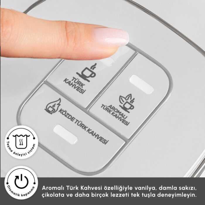 Karaca Hatır Neo Inox Çelik Cezveli Türk Kahve Makinesi White - Görsel 5