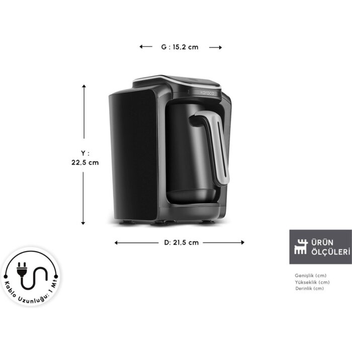 Karaca Hatır Neo Inox Çelik Cezveli Türk Kahve Makinesi Inox - Görsel 2