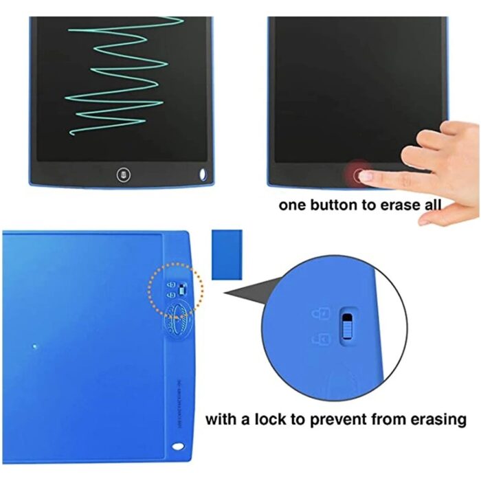 12 Inc Writing LCD Grafik Dijital Kalemli Çizim Tableti Yazı Tahta Not Yazma Eğitim Tableti - Görsel 2