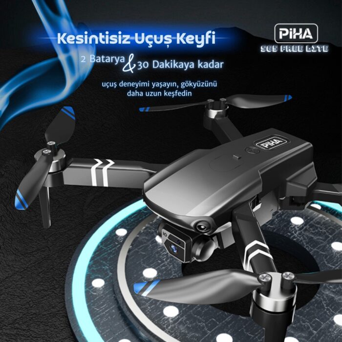Piha S65 Free Lıte – 2 Batarya, 30 Dakika Uçuş, 1080P Çift Esc Kamera, Fırçasız Motorlu Drone/app Kontrolü - Görsel 1