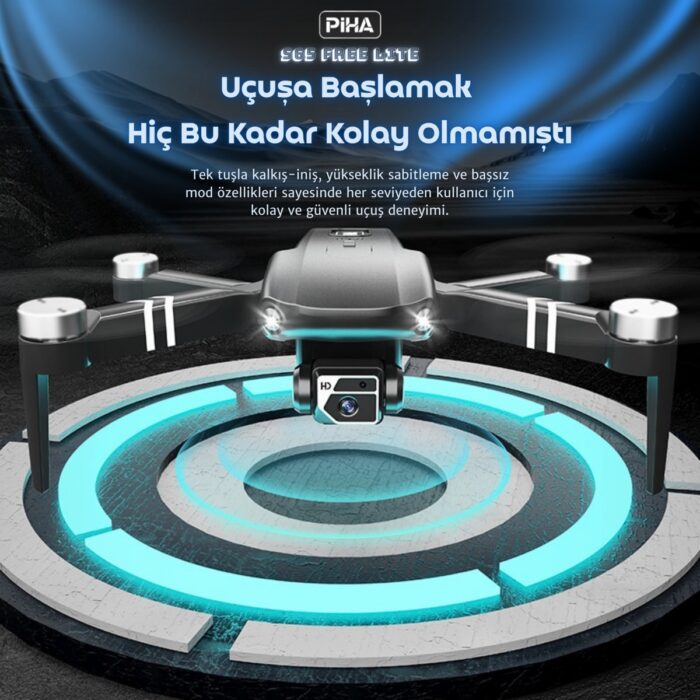Piha S65 Free Lıte – 2 Batarya, 30 Dakika Uçuş, 1080P Çift Esc Kamera, Fırçasız Motorlu Drone/app Kontrolü - Görsel 5
