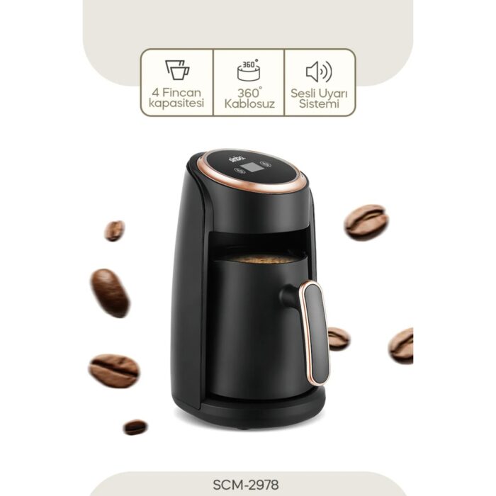 Sinbo Türk Kahve Makinesi 420 ml 1-4 Fincan Kapasiteli Sesli İkazlı Taşma Önleyici Paslanmaz Çelik - Görsel 3