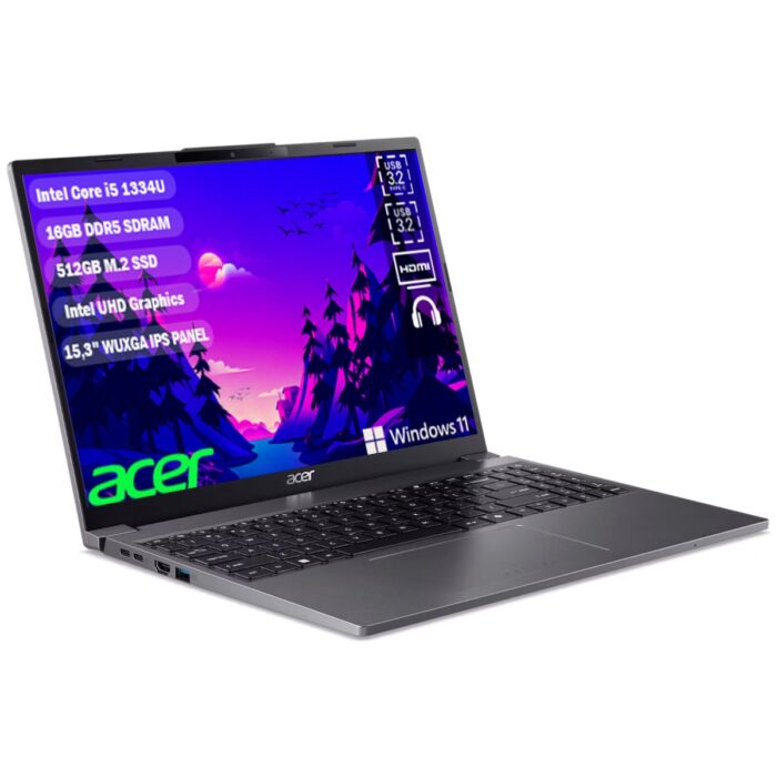 Acer Aspire Go 15 I5-1334U 16 GB 512 GB SSD 15,3" (1920 x 1200 ) IPS W11HOME NX.J50EY.002 - Görsel 2