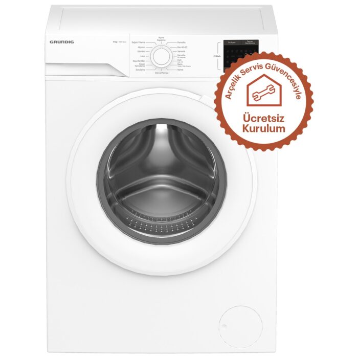 Grundig GPWM 81612 A 1000 Devir 8 kg Çamaşır Makinesi - Görsel 1