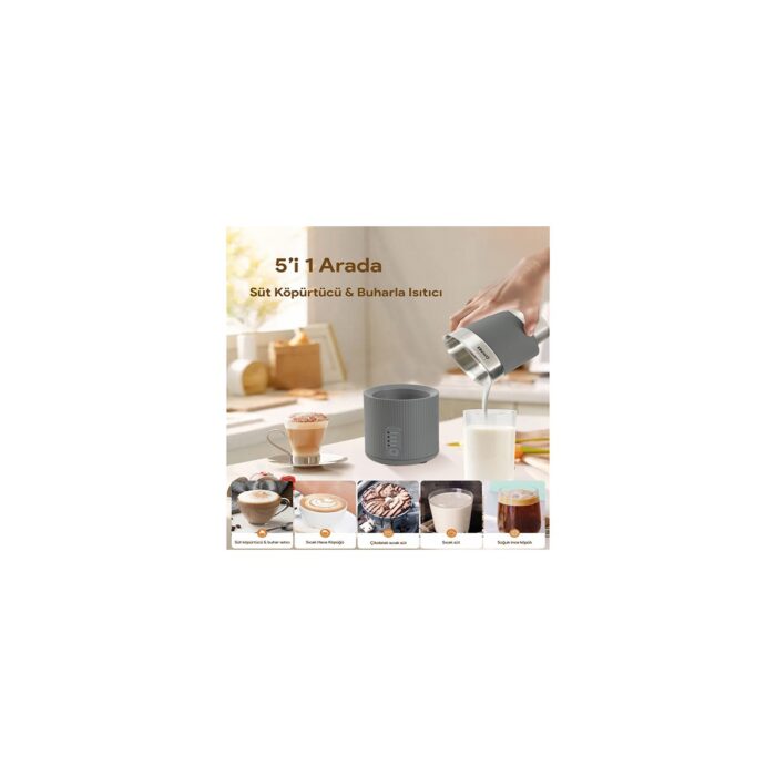 Omnex Ox-Pro Kapsüllü Espresso Kahve Makinesi Beyaz & Swifo Max Süt Köpürtücü - Görsel 5