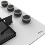 Ferre QBL62CB - SS206 -D037 60 cm Beyaz Cam Turbolu Aspiratörlü Ankastre Set - Yeni - Görsel 5