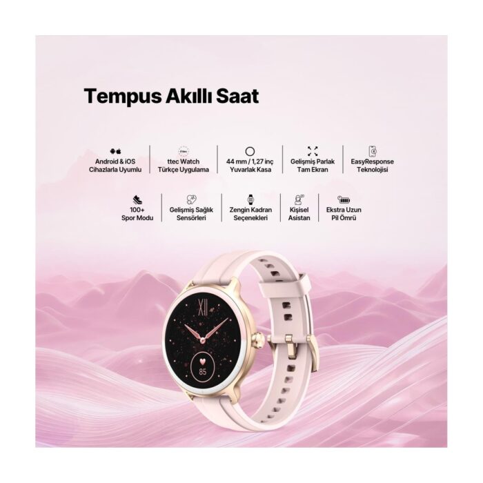 Ttec Tempus 44 Mm Yuvarlak Kasa Akıllı Saat Altın 2S11W - Görsel 2