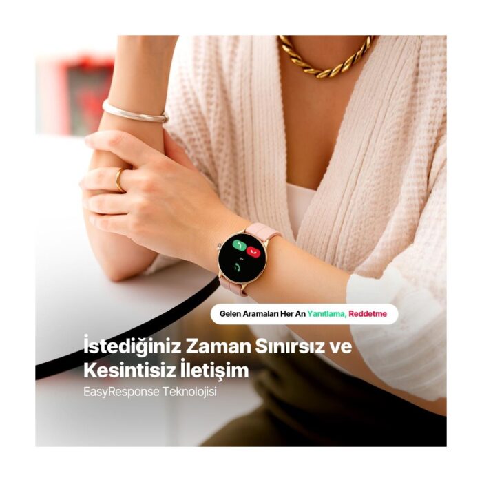 Ttec Tempus 44 Mm Yuvarlak Kasa Akıllı Saat Altın 2S11W - Görsel 5