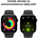 Apple Watch Series 11 Gps, 42 mm Simsiyah Alüminyum kasa ve Siyah Spor kordon - m/l - Görsel 4