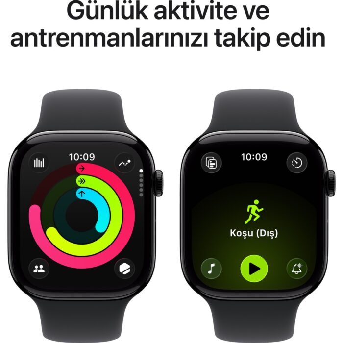 Apple Watch Series 11 Gps, 42 mm Simsiyah Alüminyum kasa ve Siyah Spor kordon - m/l - Görsel 4