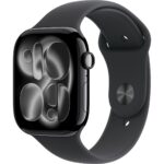 Apple Watch Series 11 Gps, 42 mm Simsiyah Alüminyum kasa ve Siyah Spor kordon - m/l