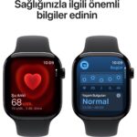 Apple Watch Series 11 Gps, 42 mm Simsiyah Alüminyum kasa ve Siyah Spor kordon - m/l - Görsel 5