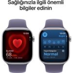 Apple Watch Series 11 Gps, 42 mm Gümüş rengi Alüminyum kasa ve Sis moru Spor kordon - M/l - Görsel 5