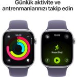 Apple Watch Series 11 Gps, 42 mm Gümüş rengi Alüminyum kasa ve Sis moru Spor kordon - M/l - Görsel 4