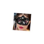 Genel Markalar Siyah Işıltılı Tutmalı Fotoğraf Çekimi Maskesi - Görsel 2