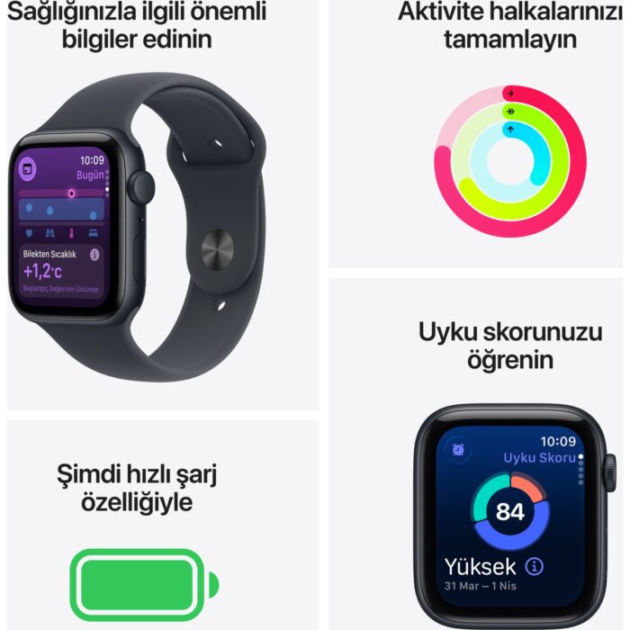 Apple Watch Se 3 Gps, 40 mm Yıldız ışığı Alüminyum kasa ve Yıldız ışığı Spor kordon - s/m - Görsel 3