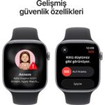 Apple Watch Series 11 Gps, 42 mm uzay grisi Alüminyum kasa ve Siyah Spor kordon - S/m - Görsel 4