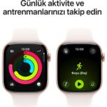 Apple Watch Series 11 Gps, 42 mm Roze altın Rengi Alüminyum kasa ve Bulut pembesi Spor kordon - m/l - Görsel 4