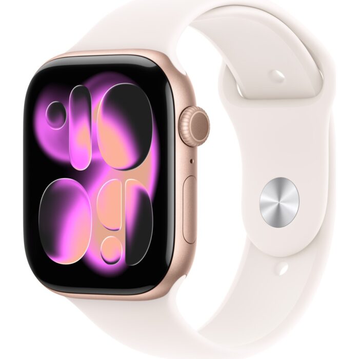 110001203105400.jpg Apple Watch Series 11 Gps, 42 mm Roze altın Rengi Alüminyum kasa ve Bulut pembesi Spor kordon - m/l - Görsel 1