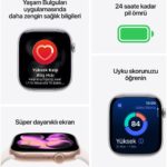 Apple Watch Series 11 Gps, 42 mm Roze altın Rengi Alüminyum kasa ve Bulut pembesi Spor kordon - m/l - Görsel 3