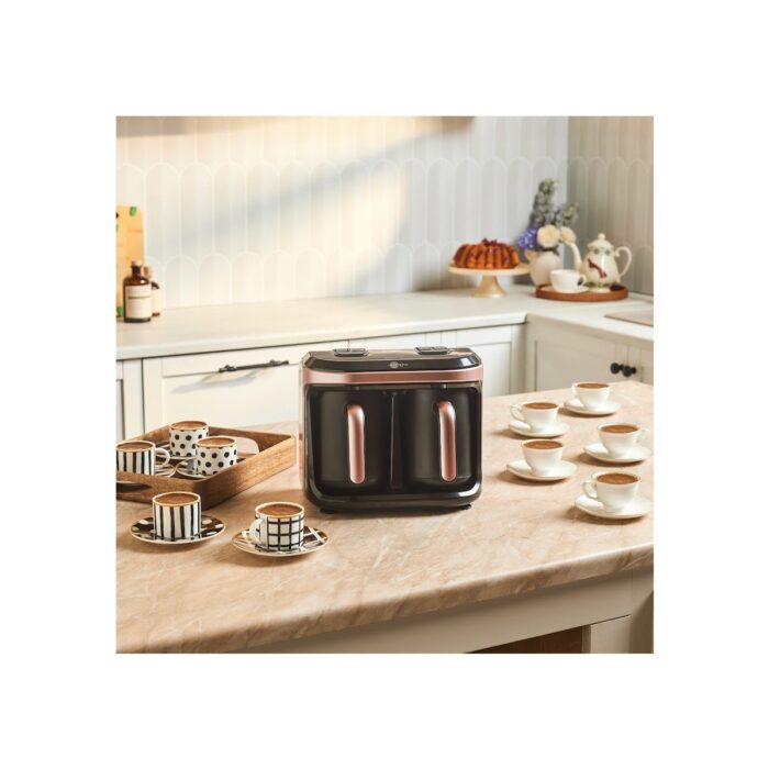 110001203224531.jpg Karaca Hatır Hüp Düet Aroma Türk Kahve Makinesi Rosegold 10 Fincan Kapasiteli - Görsel 1