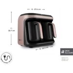 Karaca Hatır Hüp Düet Aroma Türk Kahve Makinesi Rosegold 10 Fincan Kapasiteli - Görsel 2