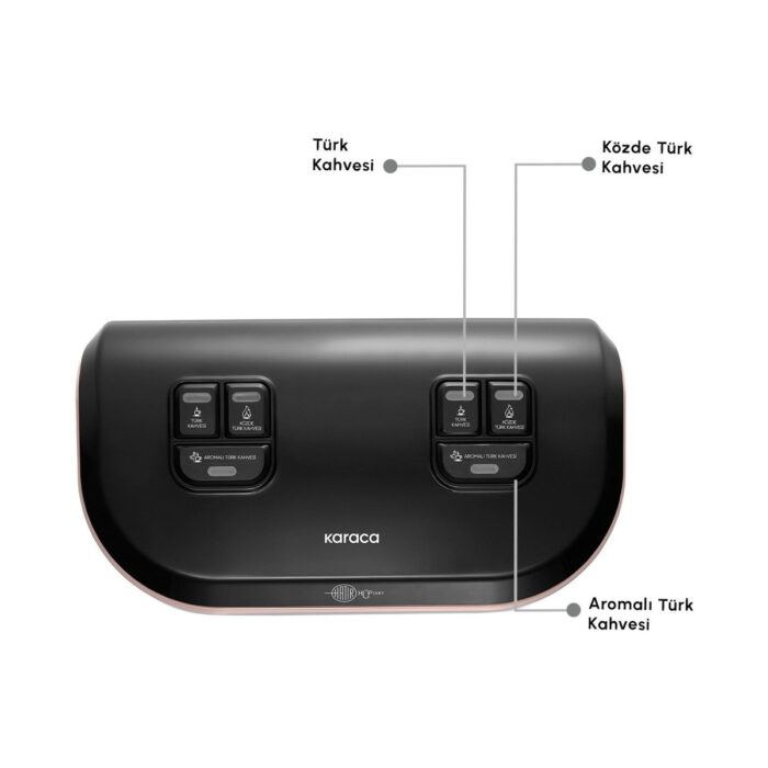 Karaca Hatır Hüp Düet Aroma Türk Kahve Makinesi Rosegold 10 Fincan Kapasiteli - Görsel 3