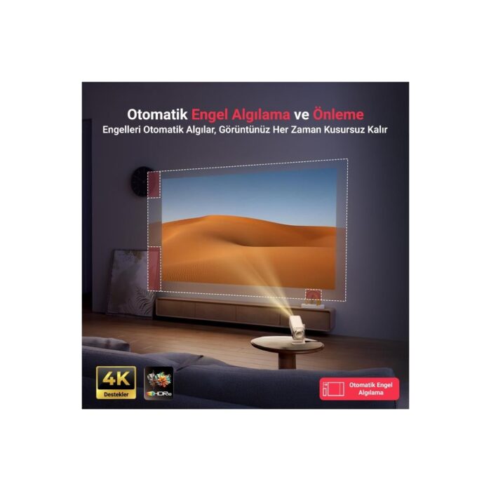 Vankyo Aurzen Boom Air Android Google Tv 4K Destekli Projeksiyon Cihazı +HDR10+TOF Auto Focus+Auto Keystone+6g Wifi+6.1bt+Dolby Ses Sistemi+Powerbank Desteği - Ps5/ps4/xbox - Görsel 5