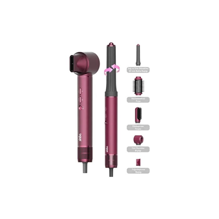 110001203520013.jpg Sinbo Pro Compact Uzun Multi-Styler Hava Üfleme 5in1 Saç Şekillendirici Bldc SHD-1729 Royal Gilded Red - Görsel 1