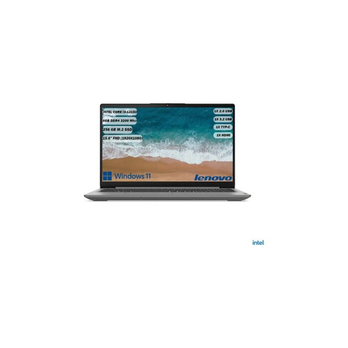 110001203524453.jpg Lenovo Ideapad 3 Intel Core i3-1215U 8 GB 256 GB SSD Integrated Intel UHD Graphics 15.6" FHD W11 Gri Notebook 82RK0188TX - Görsel 1