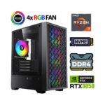 Kinger KX420 Ryzen 7 5700X 16GB Ram 512GB M.2 Nvme SSD RTX3050 Masaüstü Oyuncu Bilgisayarı