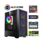 Kinger KX350 Ryzen 5 5500 32GB Ram 1tb M.2 Nvme SSD RTX3050 Masaüstü Oyuncu Bilgisayarı