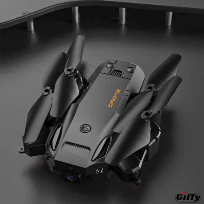 Giffy Başlangıç Drone 720P Hd Kameralı Drone Katlanabilir Taşıma Çantalı 4 Pervaneli Havada Sabit Kalır Kırmızı ve Siyah - Görsel 4