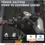 Giffy Başlangıç Drone 720P Hd Kameralı Drone Katlanabilir Taşıma Çantalı 4 Pervaneli Havada Sabit Kalır Kırmızı ve Siyah - Görsel 5
