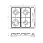 LX-410BF Beyaz(Ankastre Kç)Luxell.ng Wok - Görsel 4