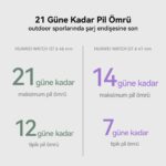 Huawei Watch GT 6 46 mm - Siyah (21 güne varan pil ömrü, Sağlık Takibi, Bisiklet Özelliği, iOS & Android Uyumlu) - Görsel 5