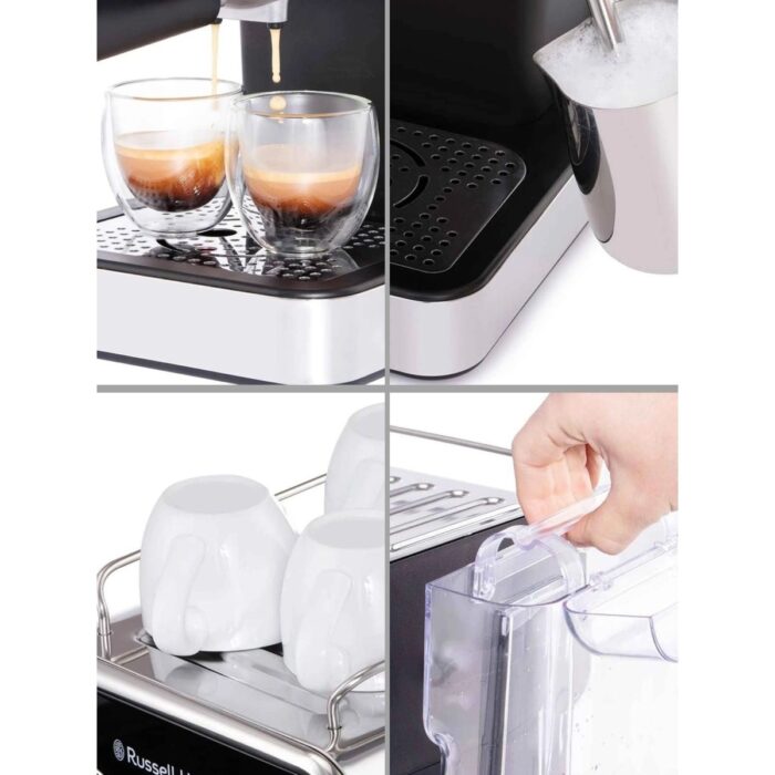 Russell Hobbs 26450-56/RH Distinctions Süt Köpürtme&ısıtma Fincan Isıtma Espresso Makinesi - Siyah - Görsel 4