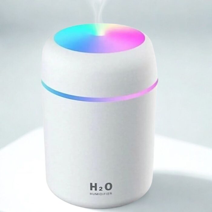 110001207485093.jpg Alpotekno USB Rengarenk Işıklı 300 ml Ulrasonik Hava Nemlendirici Buhar Makinesi ve Hava Aroma Difüzörü - Görsel 1