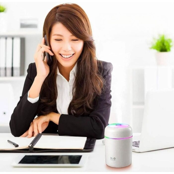 Alpotekno USB Rengarenk Işıklı 300 ml Ulrasonik Hava Nemlendirici Buhar Makinesi ve Hava Aroma Difüzörü - Görsel 3