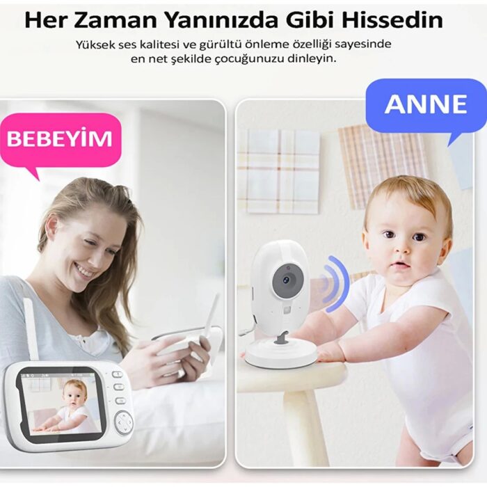 Hayat Store Gece Görüşlü Bebek Odası Kamera Sıcaklık Uyarısı Izleme Ekranı - Lisinya - Görsel 2