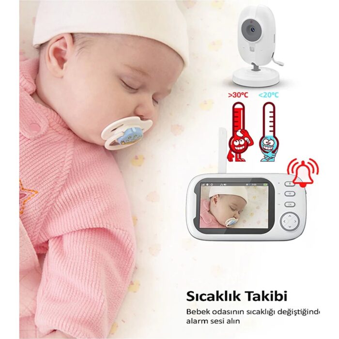 Hayat Store Gece Görüşlü Bebek Odası Kamera Sıcaklık Uyarısı Izleme Ekranı - Lisinya - Görsel 4