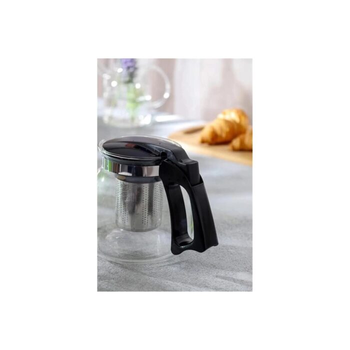 Isıya Dayanıklı Borosilikat Cam Demlik, Kendinden Süzgeçli, Şık Tasarım (900 Ml) - Görsel 5