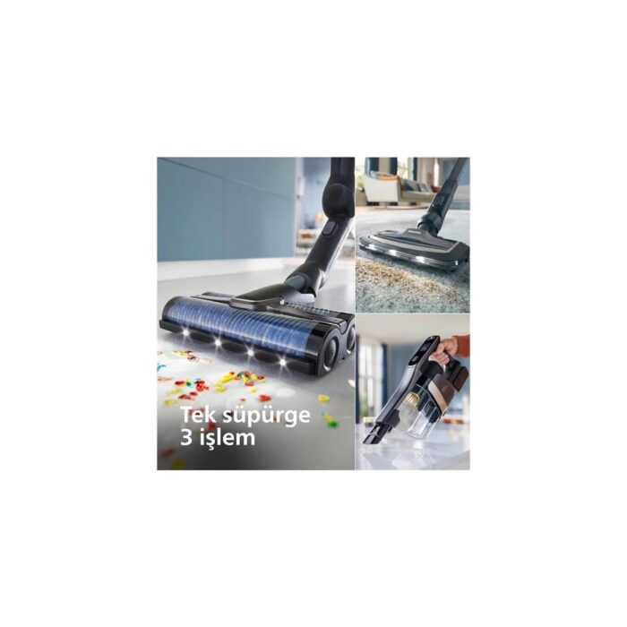Aqua Trio 9000 Serisi Islak&kuru Dikey Süpürge, Tek Süpürge 3 Işlem, Otomatik Temizlik, LED - Görsel 3